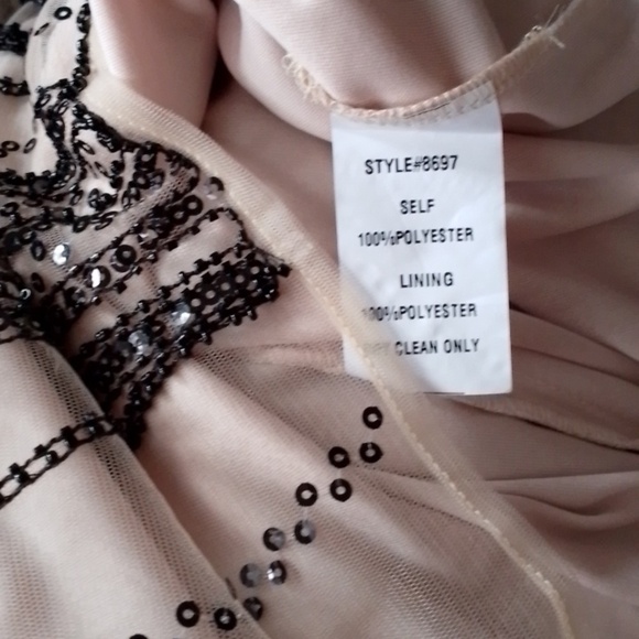 Glam Gatsby Holiday Flapper Art Deco Sequin Whimsigoth Beaded Midi Dress New - Picture 5 of 8